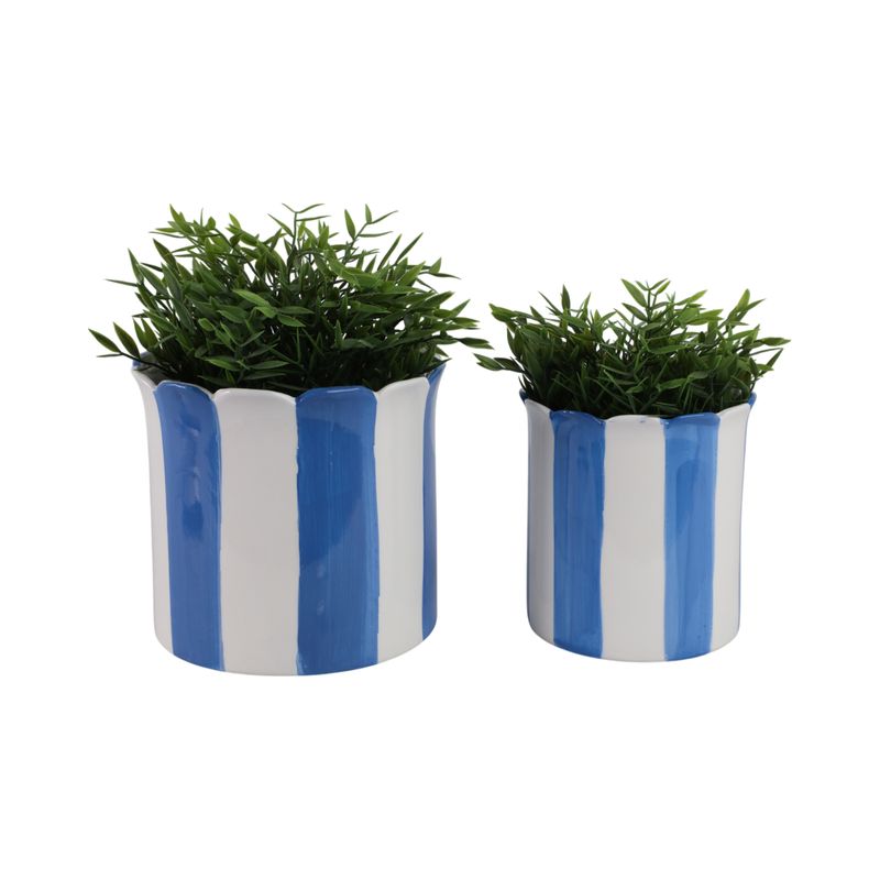 RAFESHAW SET OF 2 BLUE PLANTER 7 (IN) - Imagen 3