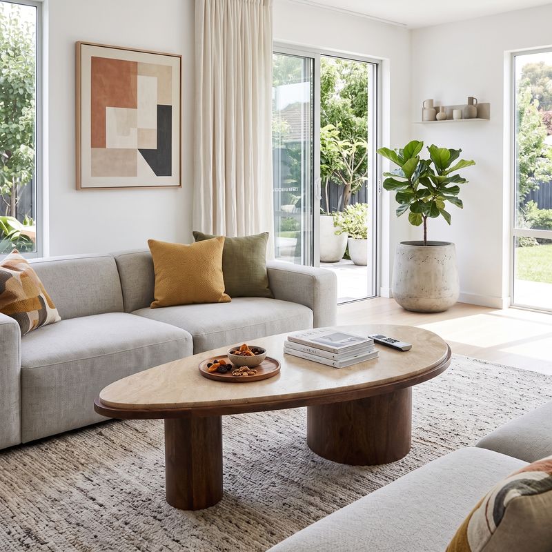 GRIFFINTON BROWN COFFEE TABLE 16 (IN) - Imagen 2