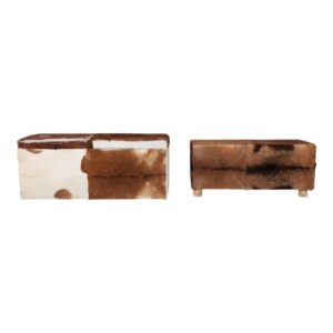 NOLANMOOR SET OF 2 IVORY BENCHES 21 (IN)