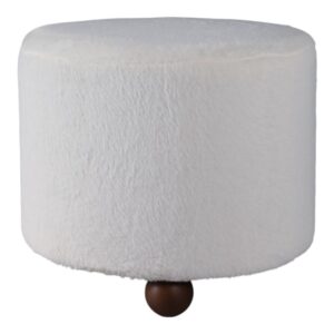 BAKERGROVE IVORY OTTOMAN 18 (IN)
