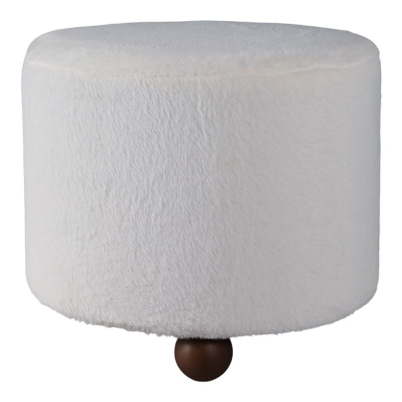 BAKERGROVE IVORY OTTOMAN 18 (IN)