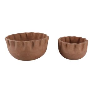 GARFIELDMORE SET OF 2 BROWN PLANTER 7 (IN)