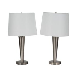 GROVERWIND SET OF 2 SILVER LAMPS 25 (IN)