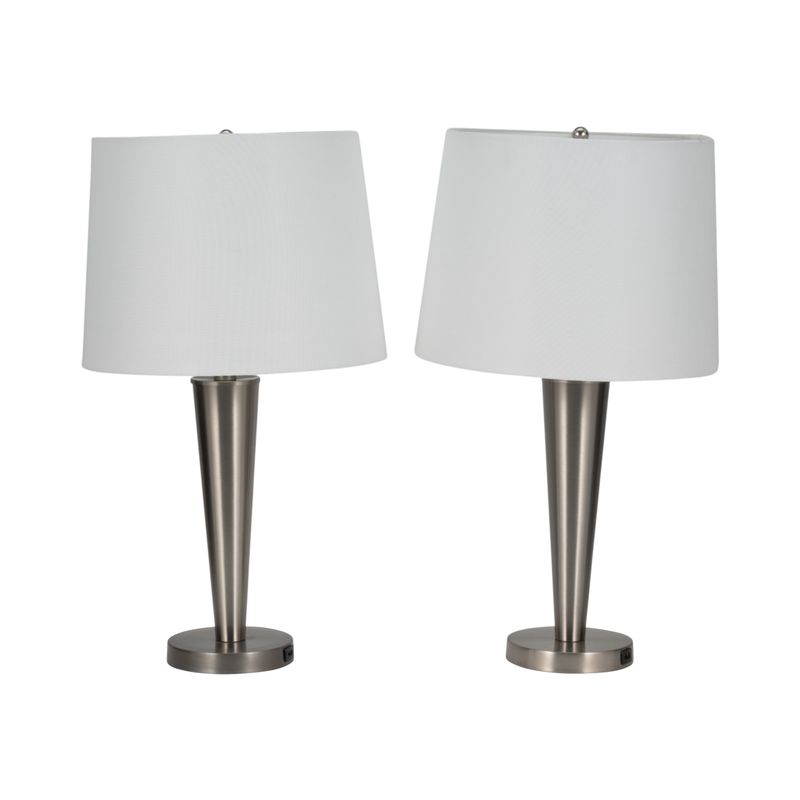 GROVERWIND SET OF 2 SILVER LAMPS 25 (IN)