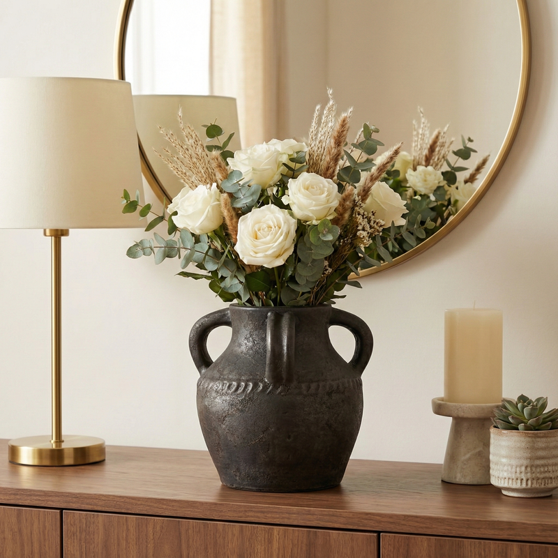 NOELWIND BLACK VASE 10 (IN) - Imagen 2