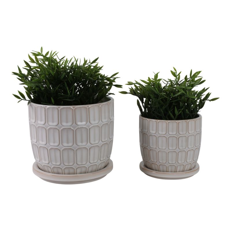 LEONAHAM SET OF 2 WHITE PLANTER 7 (IN) - Imagen 3