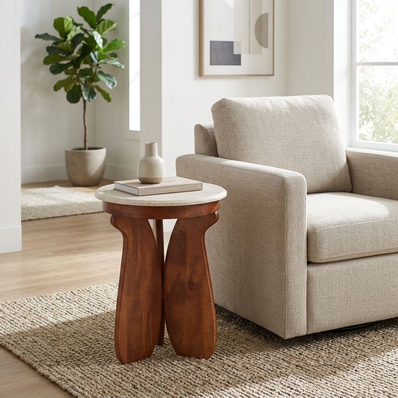 GALEFORD IVORY TABLE 22 (IN) - Imagen 2