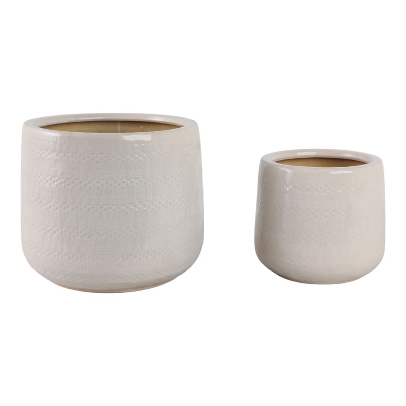PEYTONLAKE SET OF 2 WHITE PLANTER 10 (IN) - Imagen 5