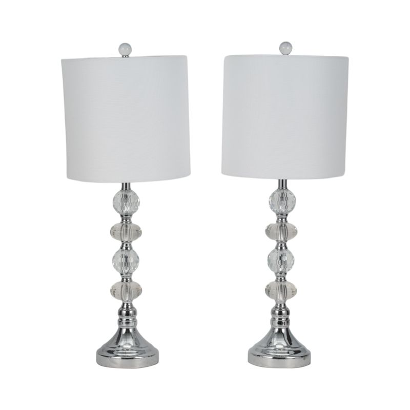 FRAZIERLAND SET OF 2 SILVER LAMPS 28 (IN)